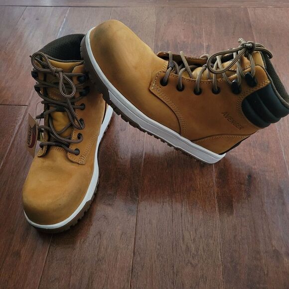 Avenger Work Boots Reflex Mid Composite‎ Toe Leather Men's Size 9 SL/OR/CN/EH